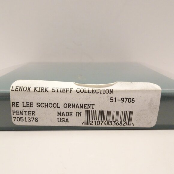 Lenox Pewter Ornament Kirk Stieff Collection Robert E Lee High School Made in US - Picture 3 of 4